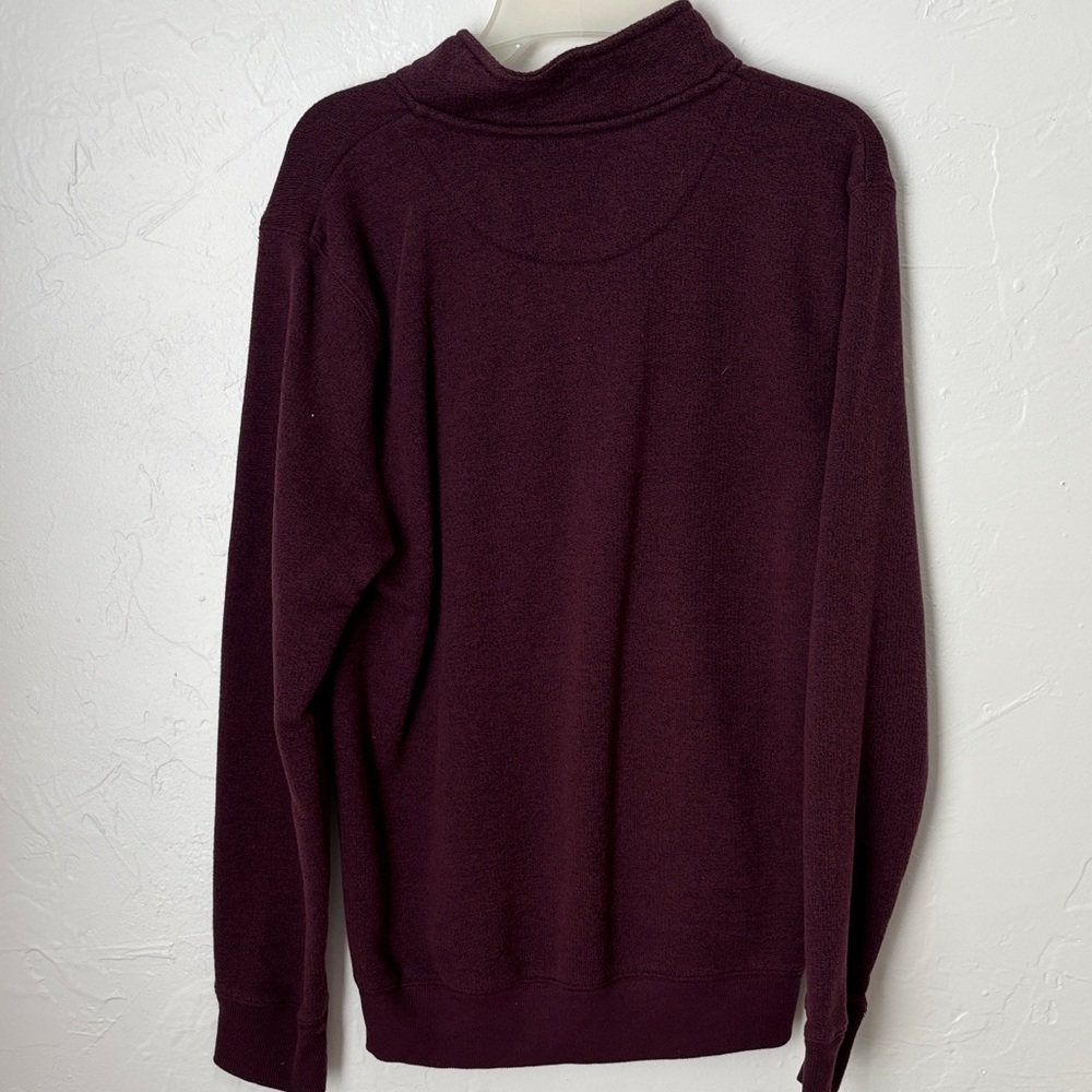 Sonoma Men's Deep Burgundy Zip-Up Sweater - Picture 12 of 13